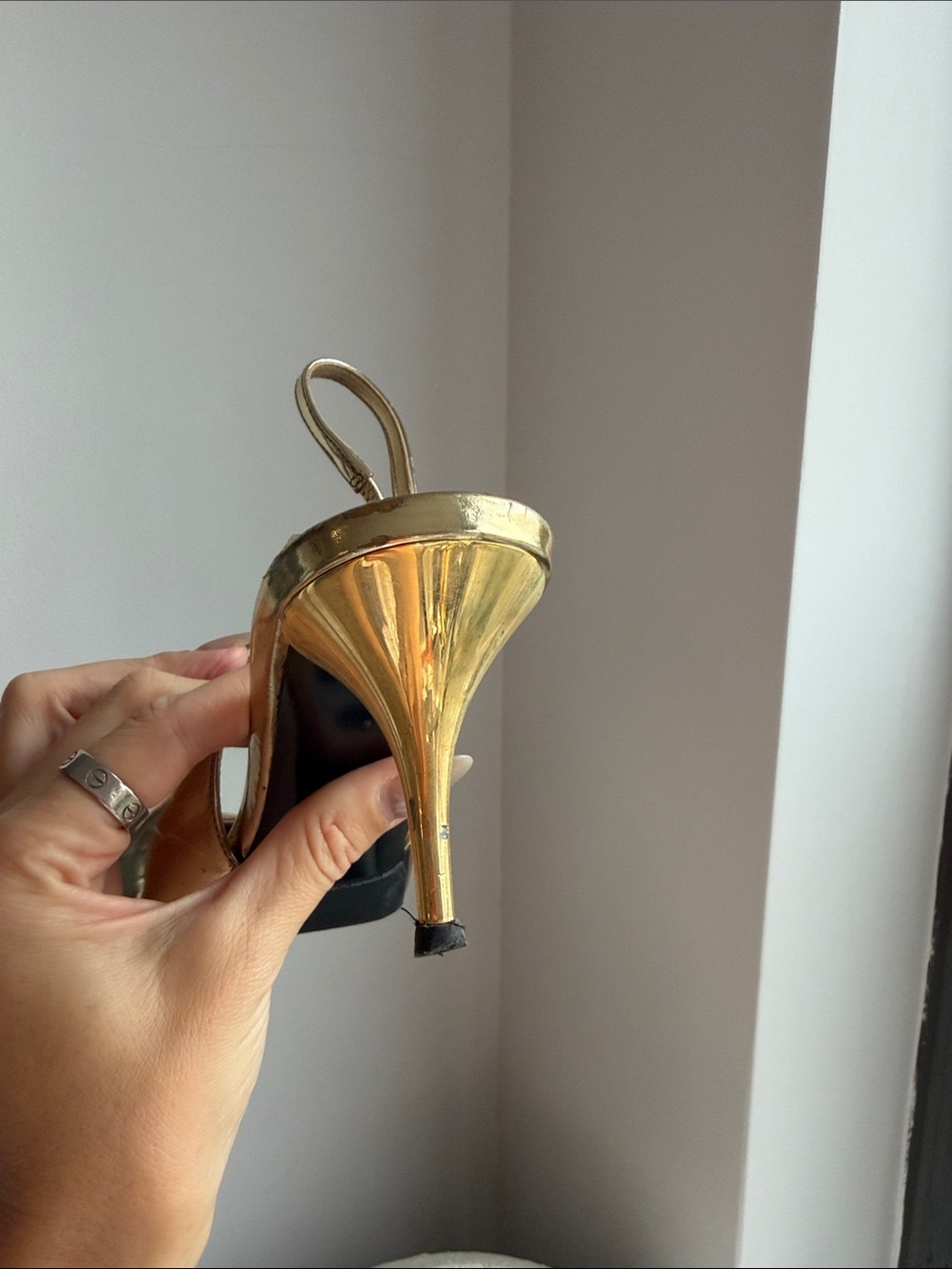 PRADA
55mm Metallic Leather Slingback Pumps  38 - Picture 2 of 7